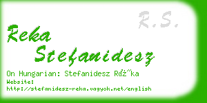 reka stefanidesz business card